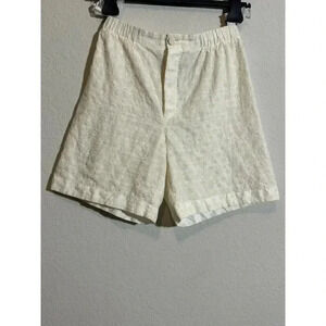 EUC Gucci Linen Embroidered Ivory Shorts $1,440